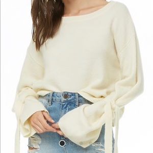 Forever 21 ribbed self-tie sweater